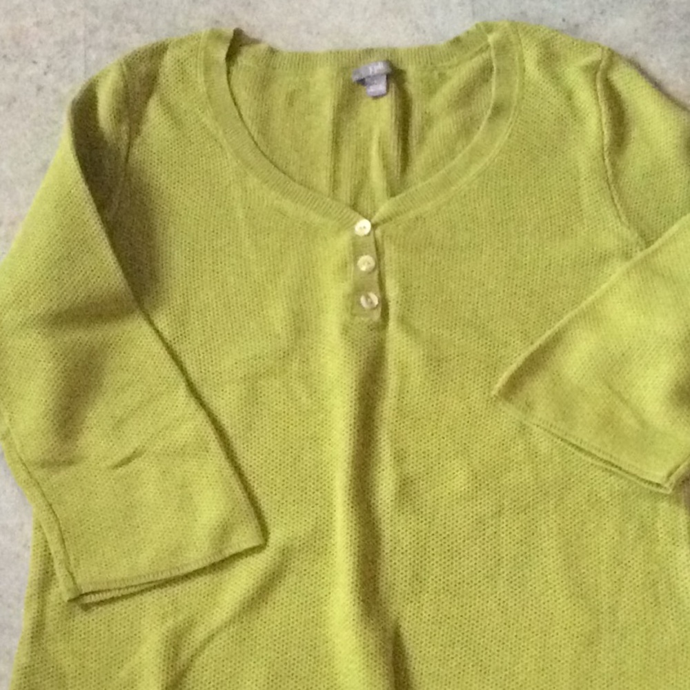 J Jill Lightweight Sweater 3/4 Sleeves